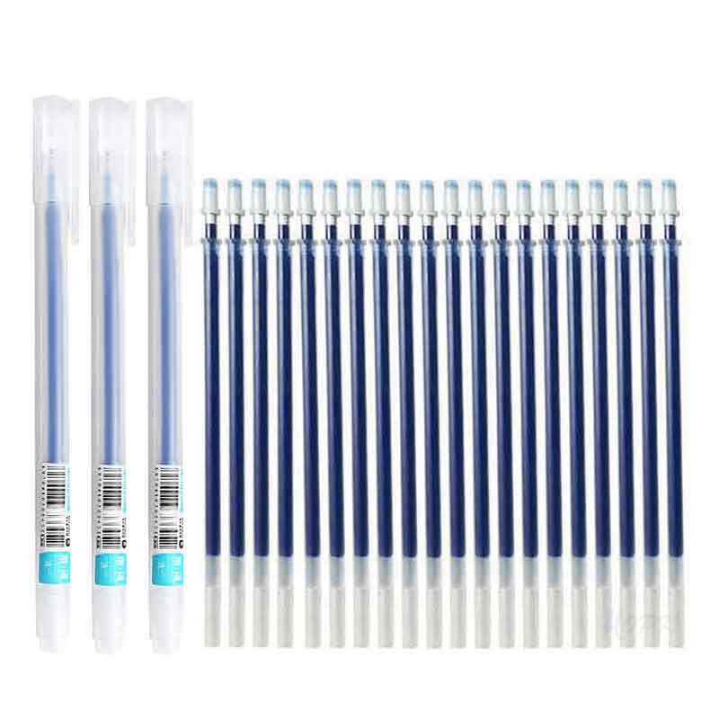 23 buc/lot 0,5 mm Set de reîncărcare stilou cu gel pentru birou, pix pentru semnătură, roșu, albastru, negru, tijă de reumplere pentru mânere, rechizite școlare, papetărie pentru examen