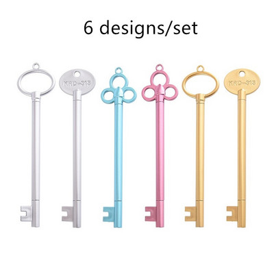 6 vnt. Atrakinamas gelio rašiklis, skirtas rašyti 0,5 mm rutulinis juodos spalvos rašalo rutulinis rašiklis Naujovė Kanceliarinės prekės Biuro mokykla A6930