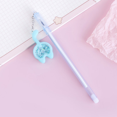 4 gabalu Lytwtw rakstāmpiederumi Kawaii gēla pildspalva skolas biroja piederumi, jauni radoši kaķa astes mirdzumi atpūtai, jauka gēla pildspalva