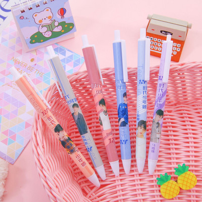 6PC/SET TNT Song Yaxuan Liu Yaowen He Junling Yan Haoxiang Ma Jiaqi Ding Chengxin Zhang Zhenyuan Press Gel Water Signature Pen