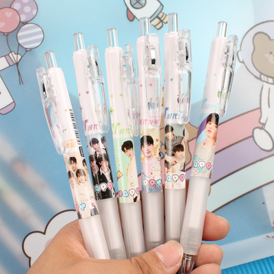 6PC/SET TNT Song Yaxuan Liu Yaowen He Junling Yan Haoxiang Ma Jiaqi Ding Chengxin Zhang Zhenyuan Press Gel Water Signature Pen
