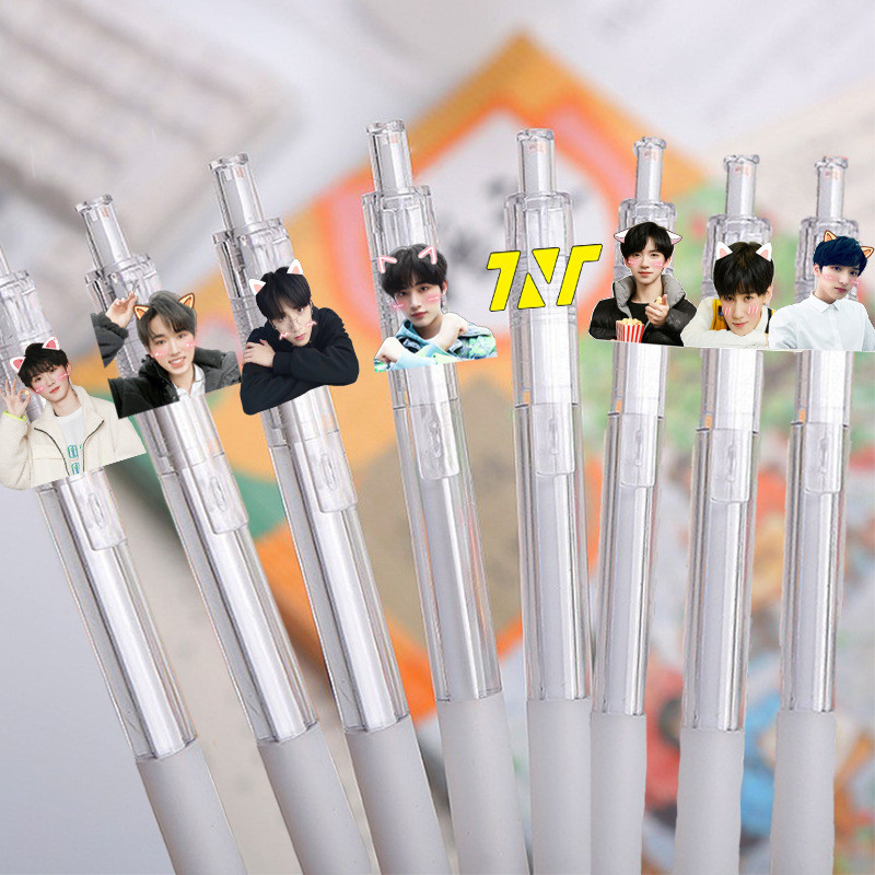 6PC/SET TNT Song Yaxuan Liu Yaowen He Junling Yan Haoxiang Ma Jiaqi Ding Chengxin Zhang Zhenyuan Press Gel Water Signature Pen