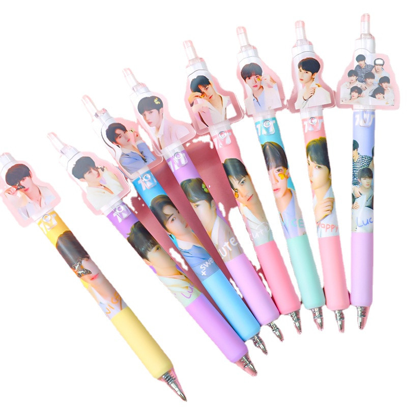 6PC/SET TNT Song Yaxuan Liu Yaowen He Junling Yan Haoxiang Ma Jiaqi Ding Chengxin Zhang Zhenyuan Press Gel Water Signature Pen