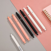 JIANWU 1 kom 0,5 mm slatki medvjed anime gel olovka crna ružičasta bijela jednobojna kawaii neutralna olovka školski uredski pribor dječji pribor