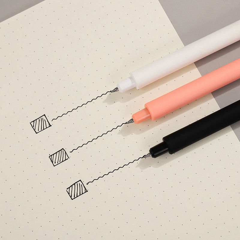 JIANWU 1 kom 0,5 mm slatki medvjed anime gel olovka crna ružičasta bijela jednobojna kawaii neutralna olovka školski uredski pribor dječji pribor