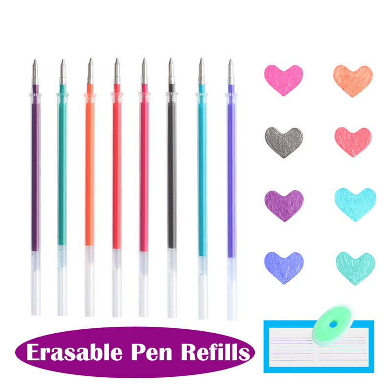 Olovka 8 kom./komplet Gel olovka Kawaii Erasable Pen Čarobna gel olovka Set Školski uredski pribor za pisanje Učenički pribor Školski pribor