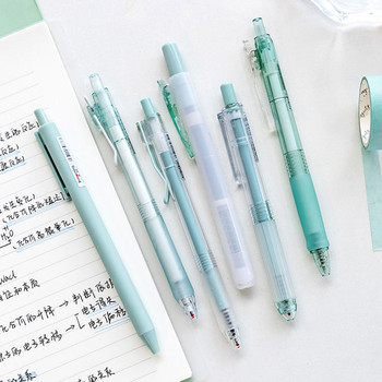 6Pcs Kawaii Gel Pen Color Highlighter Set Детски ученически химикалки за писане Ins Корейски японски Kawaii Училищни канцеларски материали