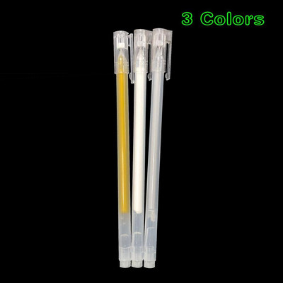 3Pcs/Set Veliki kapacitet 0,6 mm Bijela gel olovka s finim vrhom Highlighter Marker Olovka Crtanje skica Umjetnički markeri Komični dizajn Umjetnički pribor