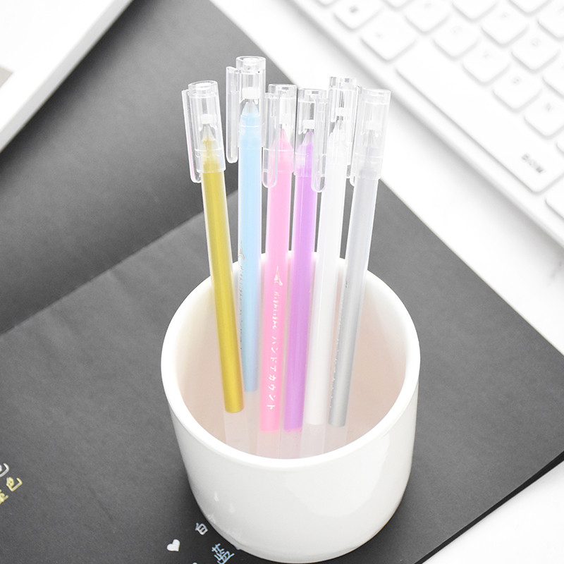 3Pcs/Set Veliki kapacitet 0,6 mm Bijela gel olovka s finim vrhom Highlighter Marker Olovka Crtanje skica Umjetnički markeri Komični dizajn Umjetnički pribor