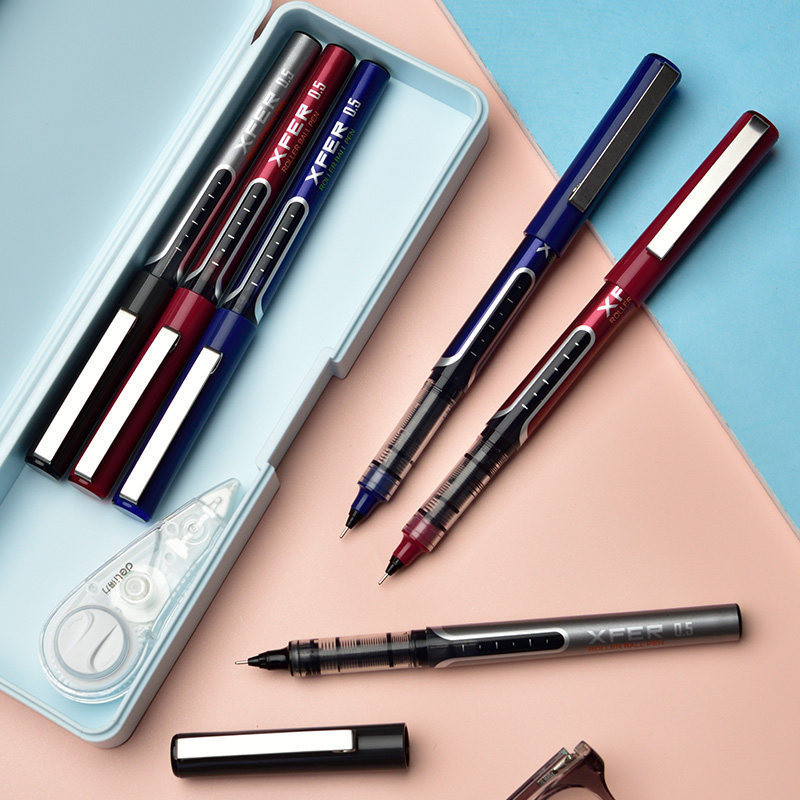 3 kom. 0,5 mm gel olovka s tekućom tintom i velikim kapacitetom, prozirna olovka s potpisom, ispit, pisanje, financije, školski uredski pribor