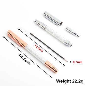 Baikingift Diamond Diamond Pen Ballpoint Στυλό Δαχτυλίδι Γάμου Γραφείου 0,7mm Φοιτητικό Γραφείο για δώρο Προσαρμοσμένο λογότυπο