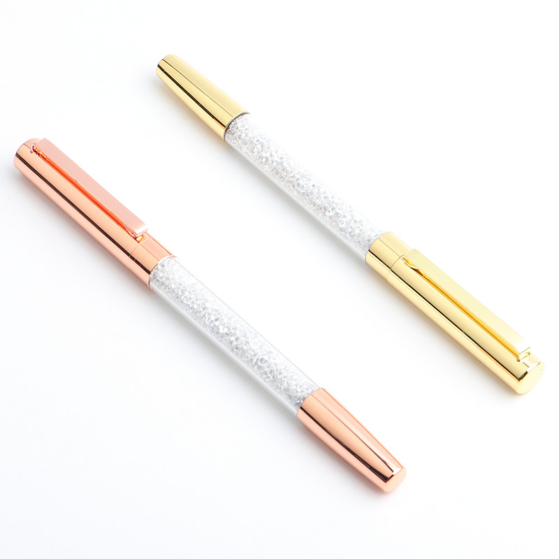 Baikingift Diamond Crystal Pen Kemijska olovka Prsten Wedding Office 0,7 mm Studentska dopisnica za dar Prilagođeni logo