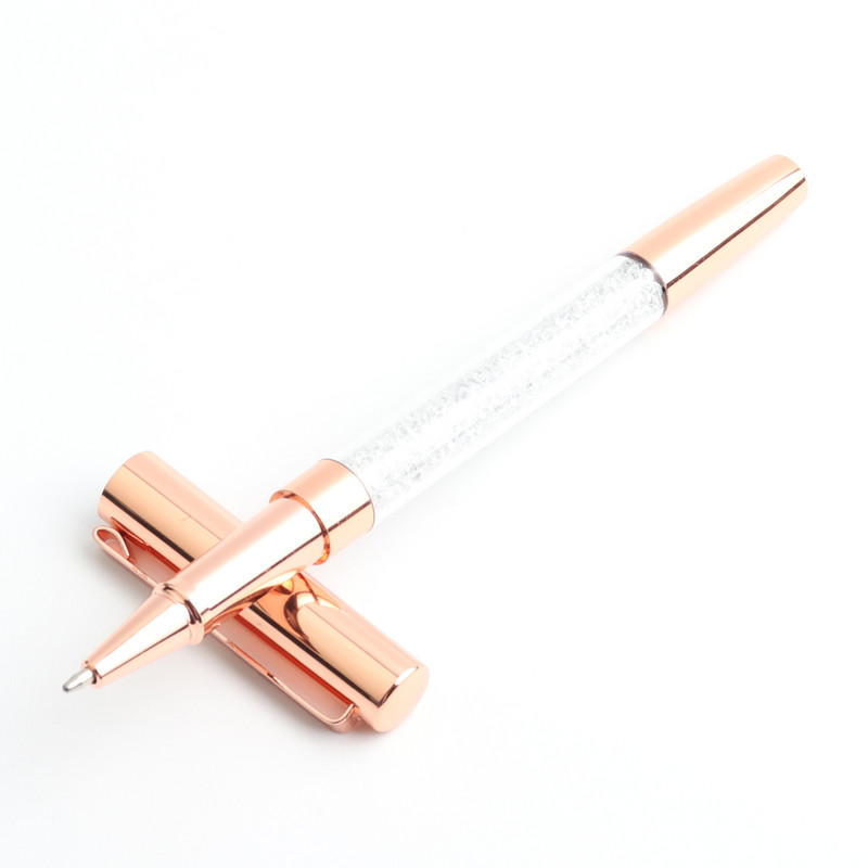 Baikingift Diamond Crystal Pen Kemijska olovka Prsten Wedding Office 0,7 mm Studentska dopisnica za dar Prilagođeni logo