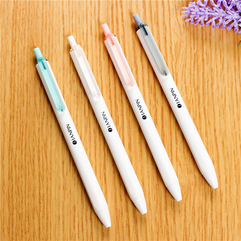 Jednostavne i svježe gel olovke od 4 komada Crystal Clip 0,5 mm crna tintna olovka za pisanje Uredski školski pribor A6496