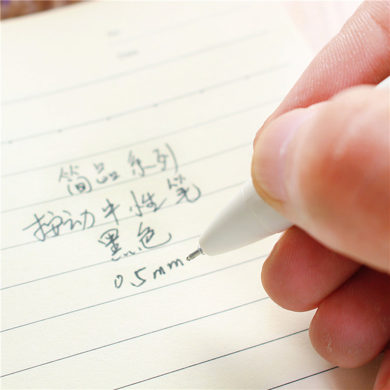 Jednostavne i svježe gel olovke od 4 komada Crystal Clip 0,5 mm crna tintna olovka za pisanje Uredski školski pribor A6496