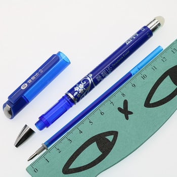 6 бр. Презаписваема химикалка 0,5 mm пълнител със синьо/черно мастило Magic Pen Инструмент за смяна на изпит за ученик Канцеларски материали за писане в офиса