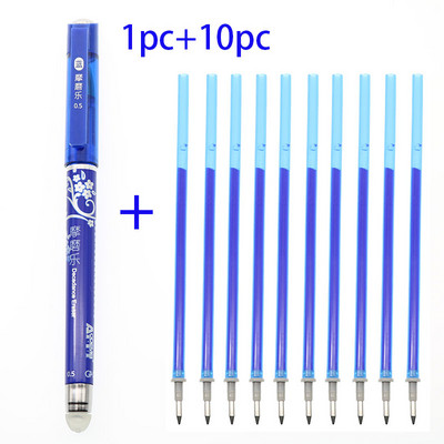 6 buc. stilou reinscriptibil 0,5 mm reîncărcare cu cerneală albastră/neagră stilou magic pentru examene pentru elevi de școală, instrument de înlocuire, articole de papetărie pentru scris