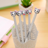 4x armas Kawaii Expression kassi geelpliiats, kirjatarbed, koolitarbed, 0,5 mm must täidisega rullpliiats, neutraalne pliiats