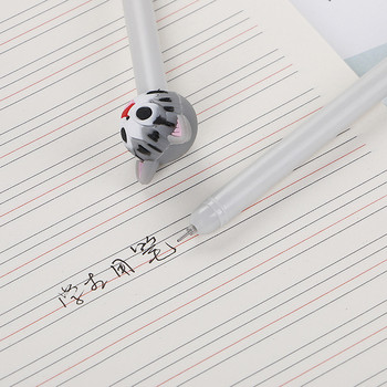 4X Cute Kawaii Expression Cat Гел Химикалка Канцеларски материали за писане Училищни офис консумативи 0,5 mm Черен пълнител Ролерна химикалка Неутрална химикалка