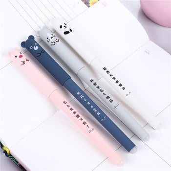 Σετ στυλό gel 0,35mm Kawaii Erasable Pen Writing Cartoon Animals with Eraser Σχολικά αξεσουάρ γραφείου Προμήθειες Γραφική ύλη 26τμχ