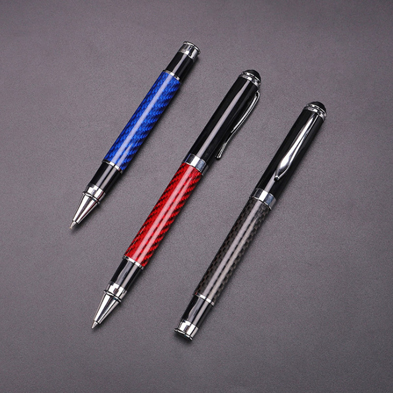 Pix din fibră de carbon, 230, pix pentru semnătură din metal, auriu, negru, papetărie, rechizite școlare de birou, pixuri cu cerneală pentru scris