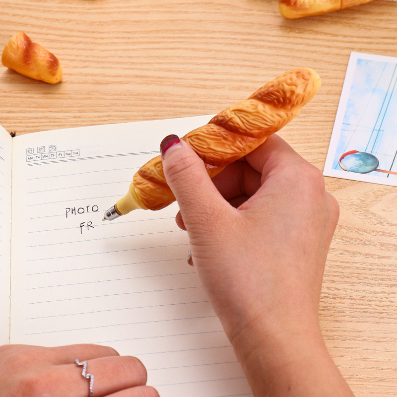 1 vnt Duona Pica Croissant Baguette Tušinukas Naujovė Magnetinis 0,5 mm Juodos spalvos rašalas Biuro dovana mokyklai A6745