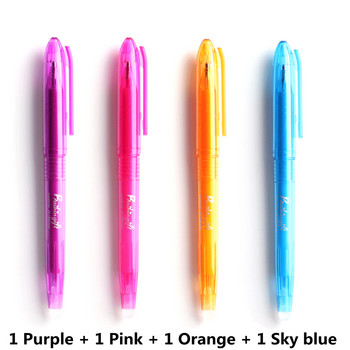 4/24 PCS kawaii Erasable Pen Подходящи пълнители Цветни 8 цветни инструменти за креативно рисуване Сладки комплекти гел химикалки Училищни канцеларски материали