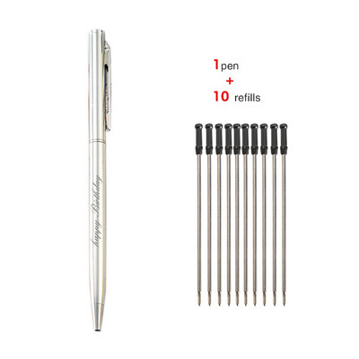 11 τμχ/σετ Προσαρμοσμένο πολυτελές μεταλλικό στυλό με μπίλια Χρυσό Ασημί ουδέτερο στυλό Επαγγελματικά διαφημιστικά στυλό Σχολικά είδη γραφείου Δώρα