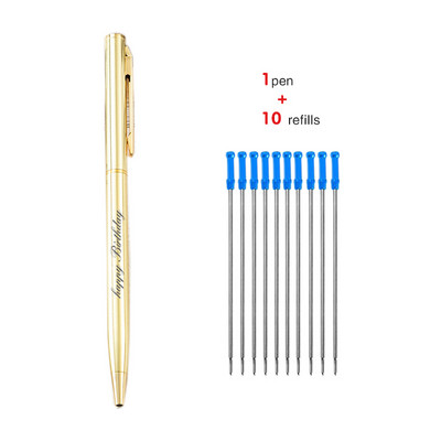 11 τμχ/σετ Προσαρμοσμένο πολυτελές μεταλλικό στυλό με μπίλια Χρυσό Ασημί ουδέτερο στυλό Επαγγελματικά διαφημιστικά στυλό Σχολικά είδη γραφείου Δώρα