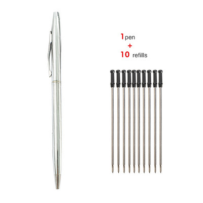 11 τμχ/σετ Προσαρμοσμένο πολυτελές μεταλλικό στυλό με μπίλια Χρυσό Ασημί ουδέτερο στυλό Επαγγελματικά διαφημιστικά στυλό Σχολικά είδη γραφείου Δώρα