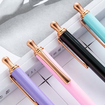 1 τεμάχιο Lytwtw\'s Press Ballpoint Pen Cute Candy Gold Metal Γραφικά Σχολικά είδη Γραφείου Στυλό υψηλής ποιότητας