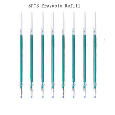Pix cu gel ștergabil 8 culori Pix ștergător Set de tije de reumplere Stiluri Curcubeu Mâner lavabil Desen creativ Pixuri de papetărie pentru școală