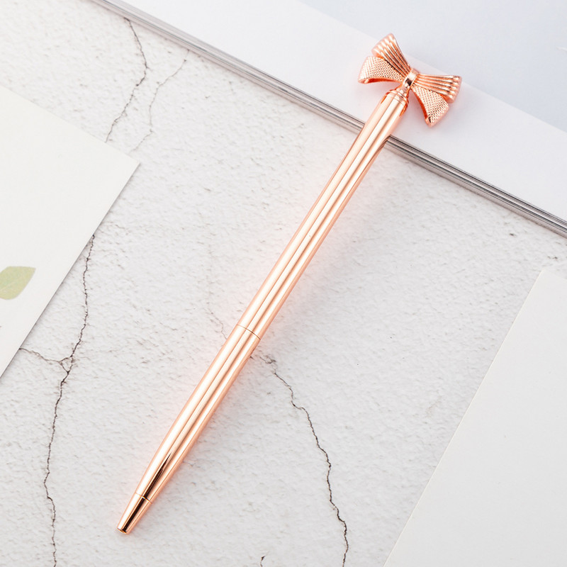 1 kom kawaii kemijska olovka Školski uredski pribor Tiskanice Roman Slatka mašna Metalna luksuzna marka visokokvalitetne vrteće se vjenčane slatke