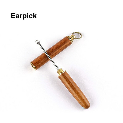 Mini metalinis rašiklis su raktų pakabuku Nešiojamas medinis tušinukas