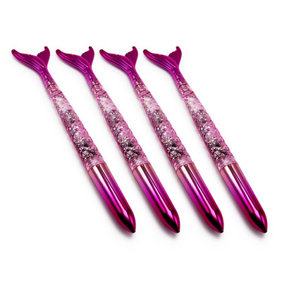 4 buc. Pix Kawaii Sirenă 1,0 mm Pix cu bile cu cerneală albastră Bullet Point Papetărie de birou și școală Pixuri drăguțe pentru semnătură Cadou