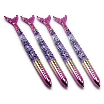 4 buc. Pix Kawaii Sirenă 1,0 mm Pix cu bile cu cerneală albastră Bullet Point Papetărie de birou și școală Pixuri drăguțe pentru semnătură Cadou