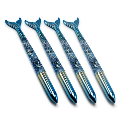 4 buc. Pix Kawaii Sirenă 1,0 mm Pix cu bile cu cerneală albastră Bullet Point Papetărie de birou și școală Pixuri drăguțe pentru semnătură Cadou