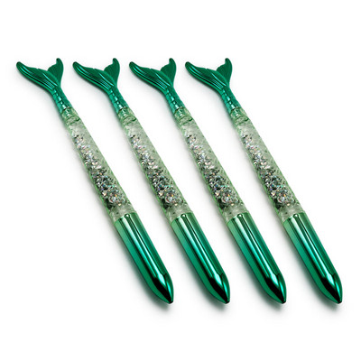 4 buc. Pix Kawaii Sirenă 1,0 mm Pix cu bile cu cerneală albastră Bullet Point Papetărie de birou și școală Pixuri drăguțe pentru semnătură Cadou