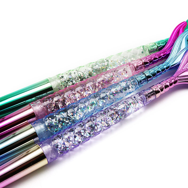 4 buc. Pix Kawaii Sirenă 1,0 mm Pix cu bile cu cerneală albastră Bullet Point Papetărie de birou și școală Pixuri drăguțe pentru semnătură Cadou