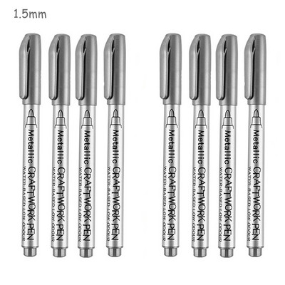 „Haile Mirror Pen“ skysti atspindintys dažai metalo chromo plokštelė sidabrinis žymeklis „pasidaryk pats“ skystas parašo modelis Blizgantis galvanizavimas