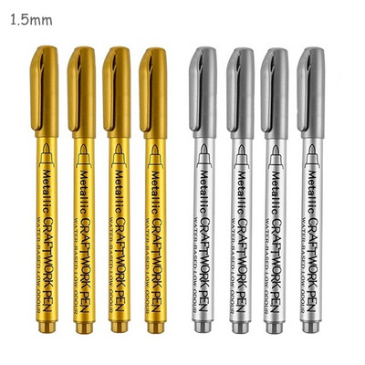 „Haile Mirror Pen“ skysti atspindintys dažai metalo chromo plokštelė sidabrinis žymeklis „pasidaryk pats“ skystas parašo modelis Blizgantis galvanizavimas