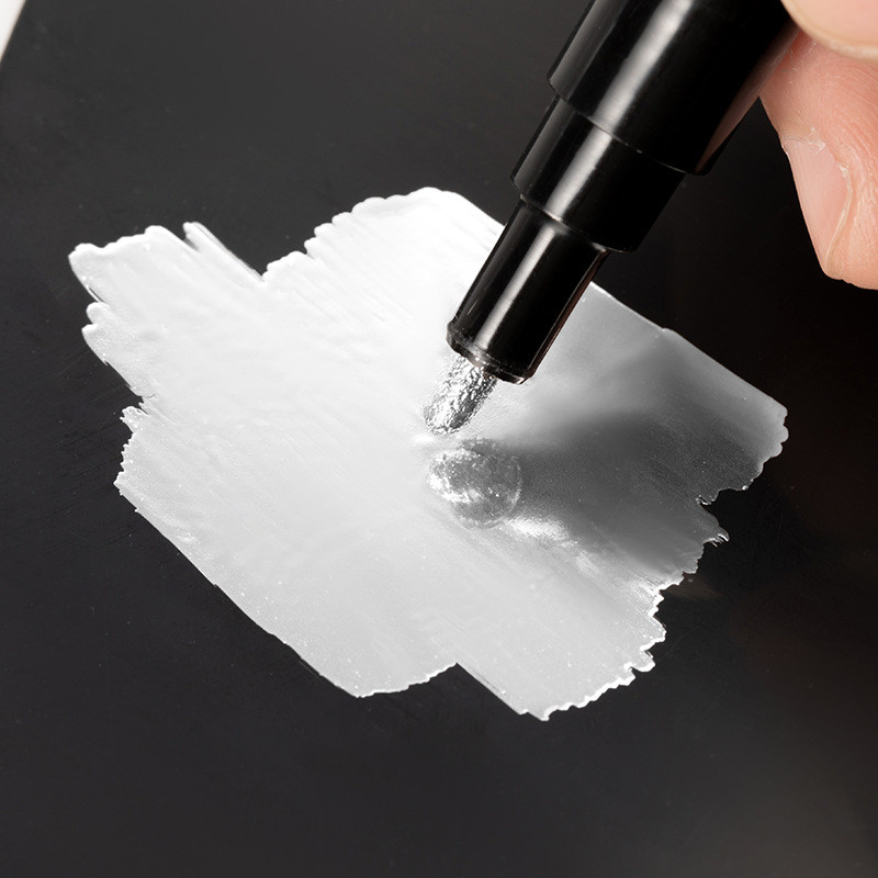 „Haile Mirror Pen“ skysti atspindintys dažai metalo chromo plokštelė sidabrinis žymeklis „pasidaryk pats“ skystas parašo modelis Blizgantis galvanizavimas