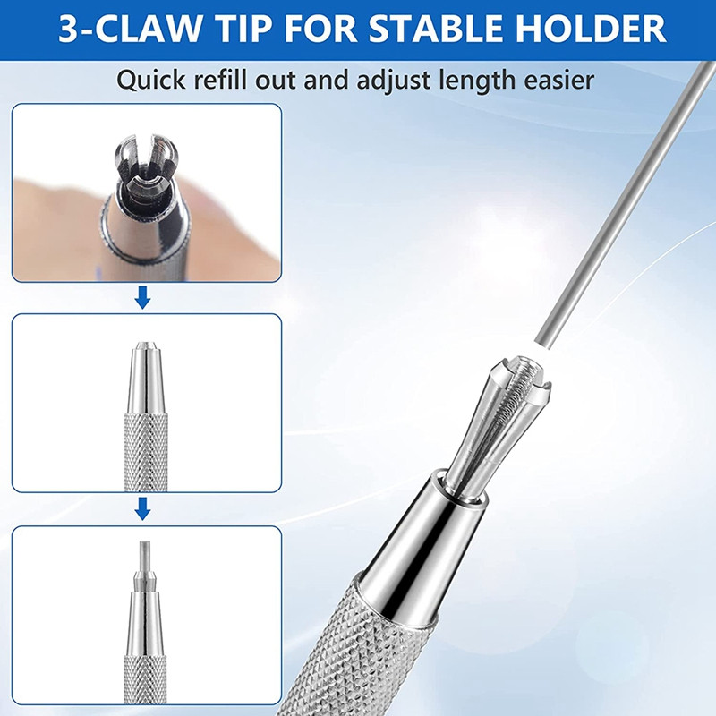 Mechaniniai pieštukai metalo žymeklis su įmontuotu galąstuvu vamzdžių montuotojui suvirintojui, plieno konstrukcijų gamybai, medžio apdirbimui