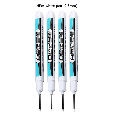 4–8 vnt. „Pasidaryk pats“ metaliniai vandeniui atsparūs nuolatiniai dažų žymekliai balto aukso sidabro teptukas, rankdarbiai, dervos formos rašiklis, tapybos reikmenys