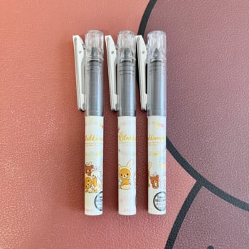 6 τεμ AIHAO RP3122 Rilakkuma Mini Straight Liquid Pen 0,5mm Full Needle Tube Neutral Pen Μαύρο μελάνι Σχολικό Γραφείο Γραφείου