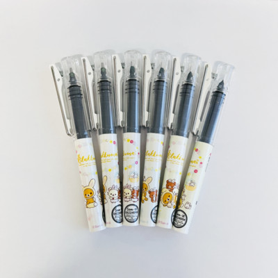 6kom AIHAO RP3122 Rilakkuma mini ravna tekuća olovka 0,5 mm s punom iglom, neutralna olovka s crnom tintom Školski uredski pribor