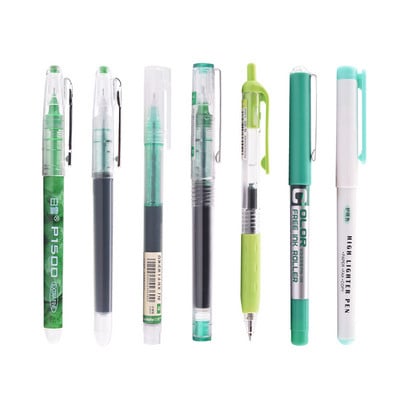 7pcs/set Simplicity Color Large Gel Pen Set 0.5mm Brzosušeće ravne olovke Highlighter Pisanje za školski pribor Kawaii