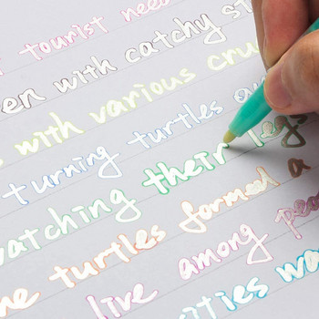 Haile 8 Χρώμα χριστουγεννιάτικο στυλό επισήμανσης διπλής γραμμής περίγραμμα στυλό μαρκαδόρο στυλό Bullet Diary Κάρτα αφίσας DIY Ζωγραφική Γράψιμο