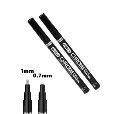 DIY peegeldav kunstimarker värvipliiats Hõbedane vedel kroomitud alkoholivärv peegeldav hõbedane markerpliiats Metallic Art käsitööpliiats