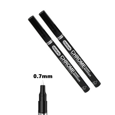 DIY peegeldav kunstimarker värvipliiats Hõbedane vedel kroomitud alkoholivärv peegeldav hõbedane markerpliiats Metallic Art käsitööpliiats